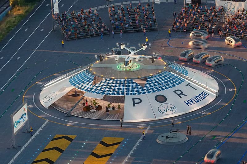 Hyundai Urban Air Port World's First eVTOL Hub Future electric vertical take-off and landing aircraft drone flying car CES UK government passenger drone airport hub Coventry
