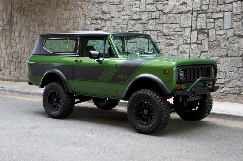 International Harvester 1977 Scout II motorcar studio Sale SUVs Off Roading 4x4 trucks sales green  motorcar studio
