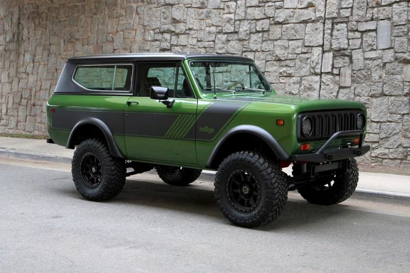 International Harvester 1977 Scout II motorcar studio Sale SUVs Off Roading 4x4 trucks sales green motorcar studio
