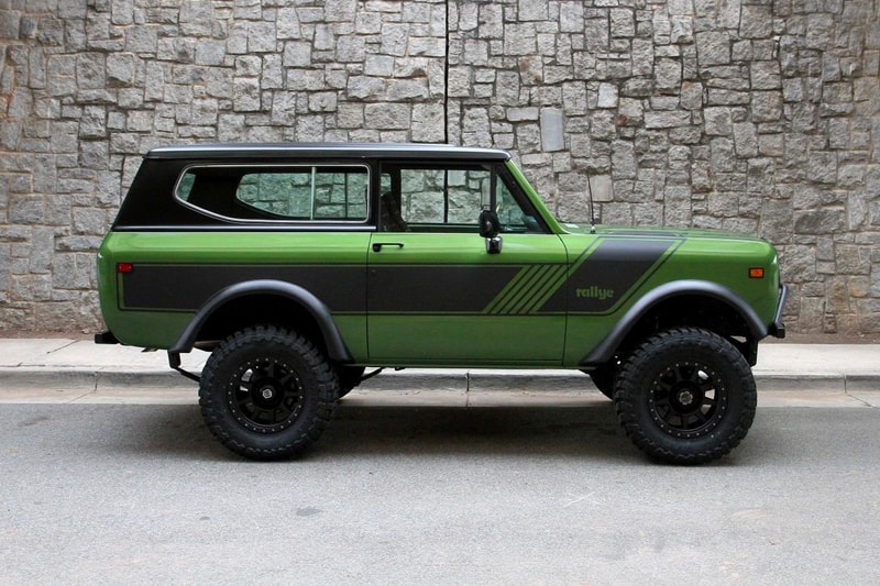 International Harvester 1977 Scout II motorcar studio Sale SUVs Off Roading 4x4 trucks sales green  motorcar studio