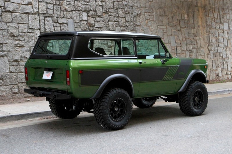 International Harvester 1977 Scout II motorcar studio Sale SUVs Off Roading 4x4 trucks sales green  motorcar studio