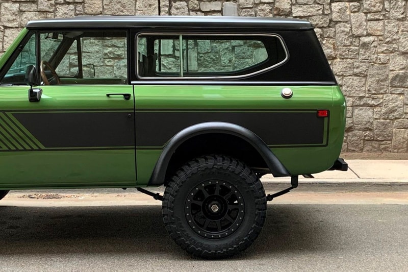International Harvester 1977 Scout II motorcar studio Sale SUVs Off Roading 4x4 trucks sales green  motorcar studio