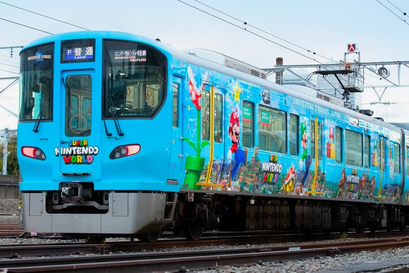 Super Nintendo World Train Universal Studios Japan osaka JR Yumesaki line super mario bros characters toad flower delay coronavirus covid 19 info