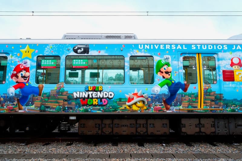 Super Nintendo World Train Universal Studios Japan osaka JR Yumesaki line super mario bros characters toad flower delay coronavirus covid 19 info