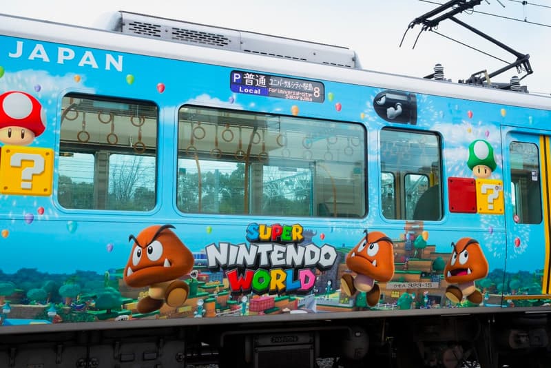 Super Nintendo World Train Universal Studios Japan osaka JR Yumesaki line super mario bros characters toad flower delay coronavirus covid 19 info