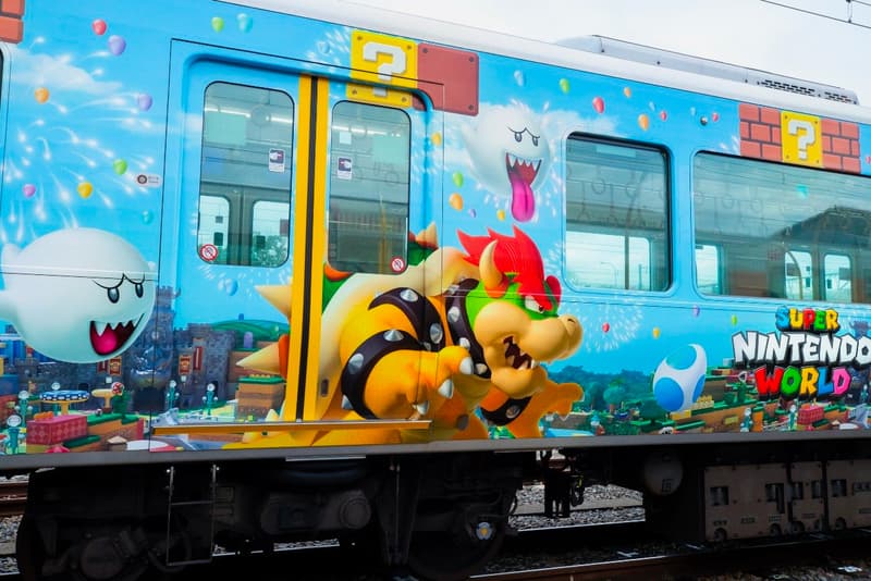 Super Nintendo World Train Universal Studios Japan osaka JR Yumesaki line super mario bros characters toad flower delay coronavirus covid 19 info