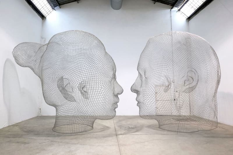 jaume plensa nocturne gray warehouse sculptures exhibitions