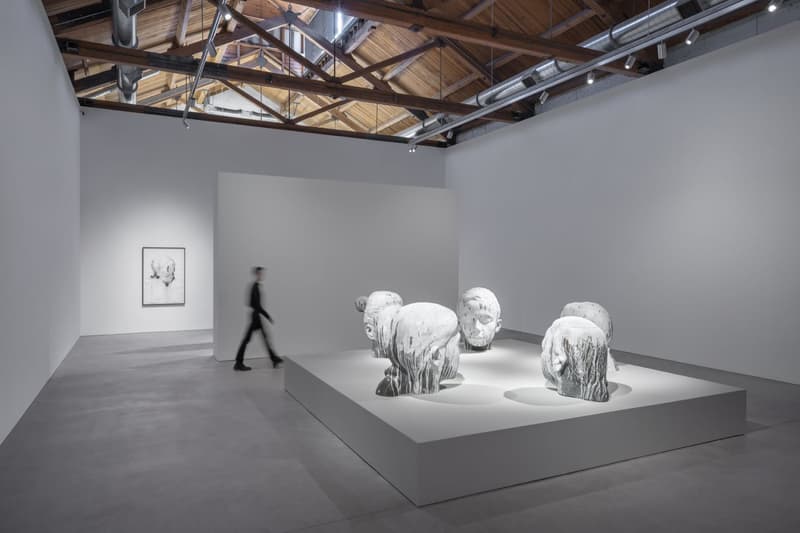 jaume plensa nocturne gray warehouse sculptures exhibitions