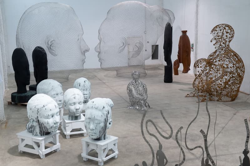 jaume plensa nocturne gray warehouse sculptures exhibitions