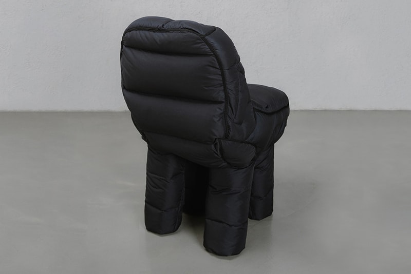 jin yeong yeon Padded chair recycled quilted goose down furniture design designer jacket artist seoul south korean shirter info