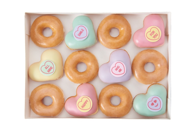 Krispy Kreme Swizzels Love Hearts donuts release candy UK Glazed Original Sweets Snacks Derbyshire