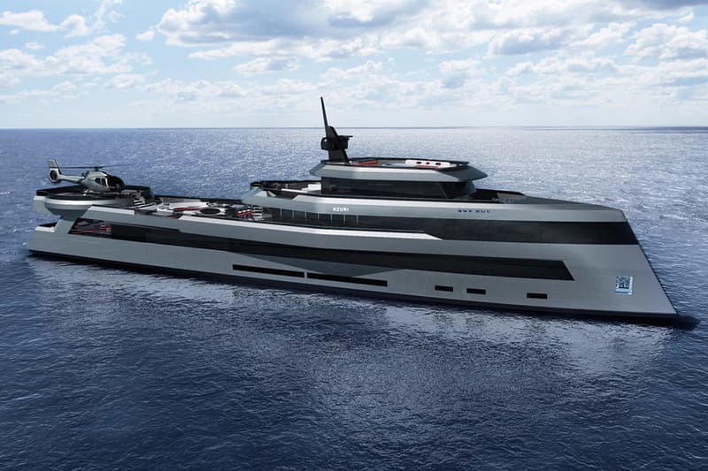 kyron design nzuri 230 feet yacht superyacht megayacht concept renderings imagery sailing helipad expedition