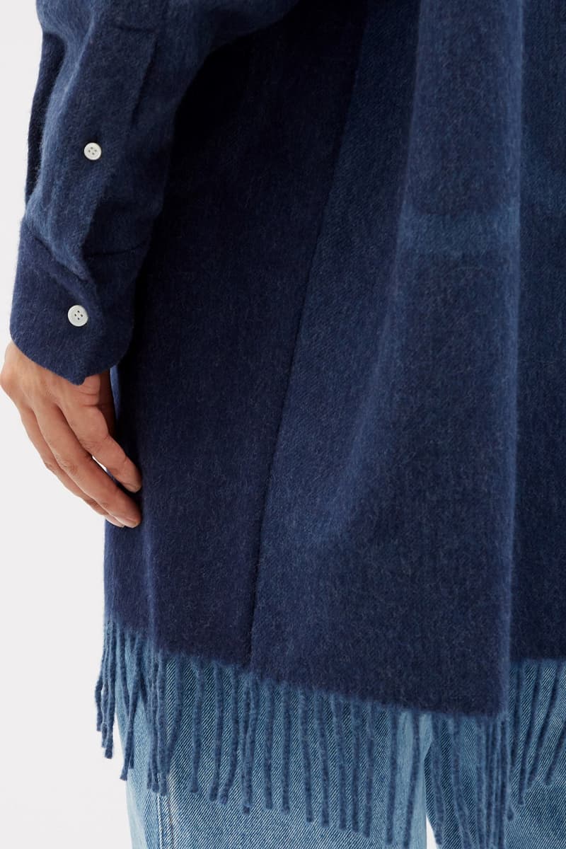 LOEWE LOEWE’s Anagram Jacquard Fringed Wool-Blend Flannel Shirt Jonathan Anderson release information