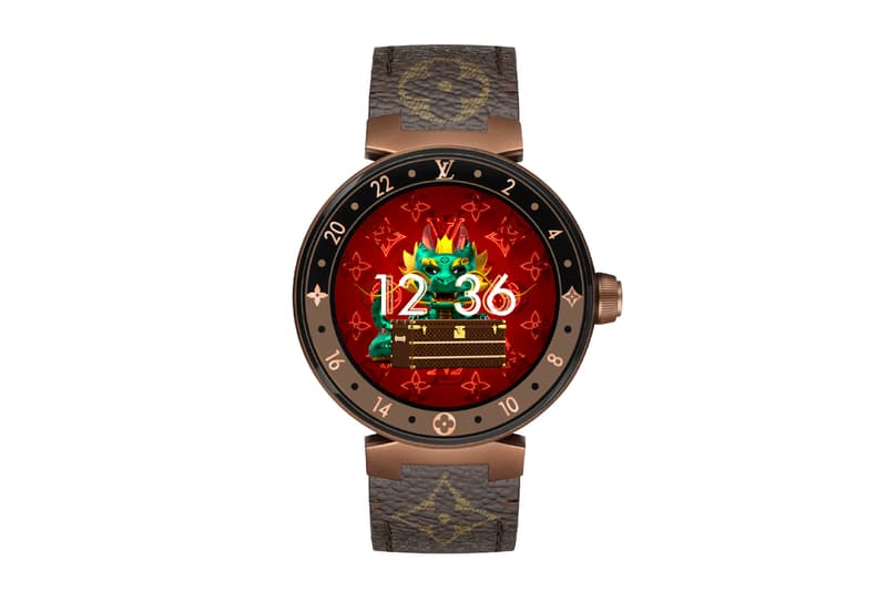 Louis Vuitton Year of the Ox Tambour Horizon Watch Face Lunar New Year 2021 Chinese Zodiac Sign Monogram Flowers Smartwatch