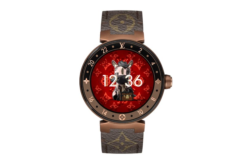 Louis Vuitton Year of the Ox Tambour Horizon Watch Face Lunar New Year 2021 Chinese Zodiac Sign Monogram Flowers Smartwatch