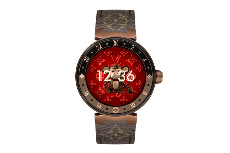 Louis Vuitton Year of the Ox Tambour Horizon Watch Face Lunar New Year 2021 Chinese Zodiac Sign Monogram Flowers Smartwatch