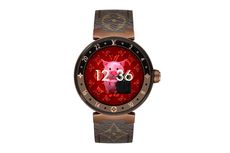 Louis Vuitton Year of the Ox Tambour Horizon Watch Face Lunar New Year 2021 Chinese Zodiac Sign Monogram Flowers Smartwatch