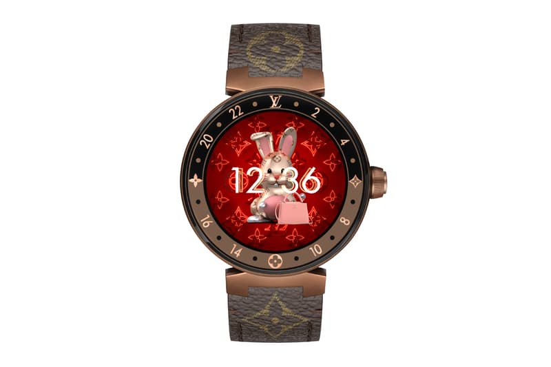 Louis Vuitton Year of the Ox Tambour Horizon Watch Face Lunar New Year 2021 Chinese Zodiac Sign Monogram Flowers Smartwatch
