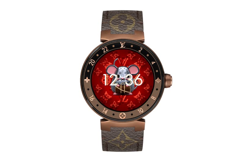 Louis Vuitton Year of the Ox Tambour Horizon Watch Face Lunar New Year 2021 Chinese Zodiac Sign Monogram Flowers Smartwatch