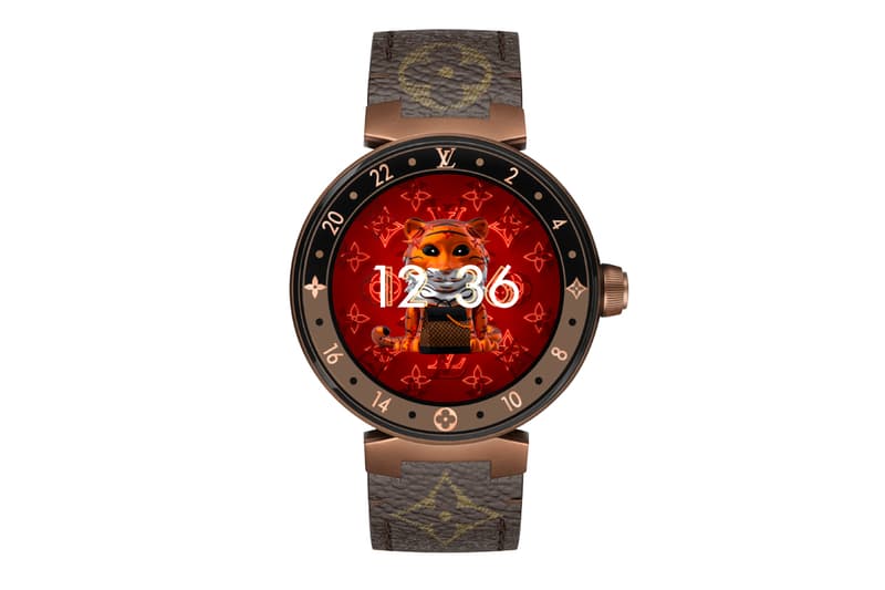 Louis Vuitton Year of the Ox Tambour Horizon Watch Face Lunar New Year 2021 Chinese Zodiac Sign Monogram Flowers Smartwatch