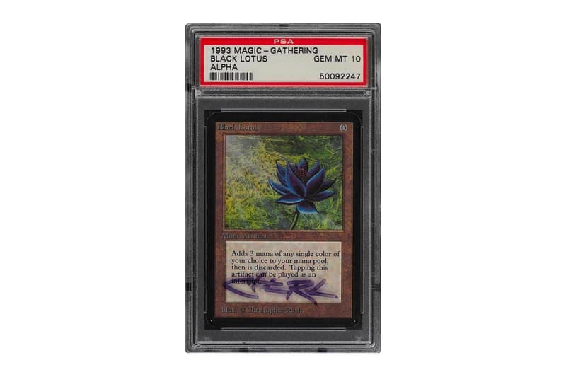 The Christopher Rush-Signed PSA 10 MTG Alpha Black Lotus Card Has Sold auctions MTG Magic: The Gathering cards collectibles Wizards of the Coast