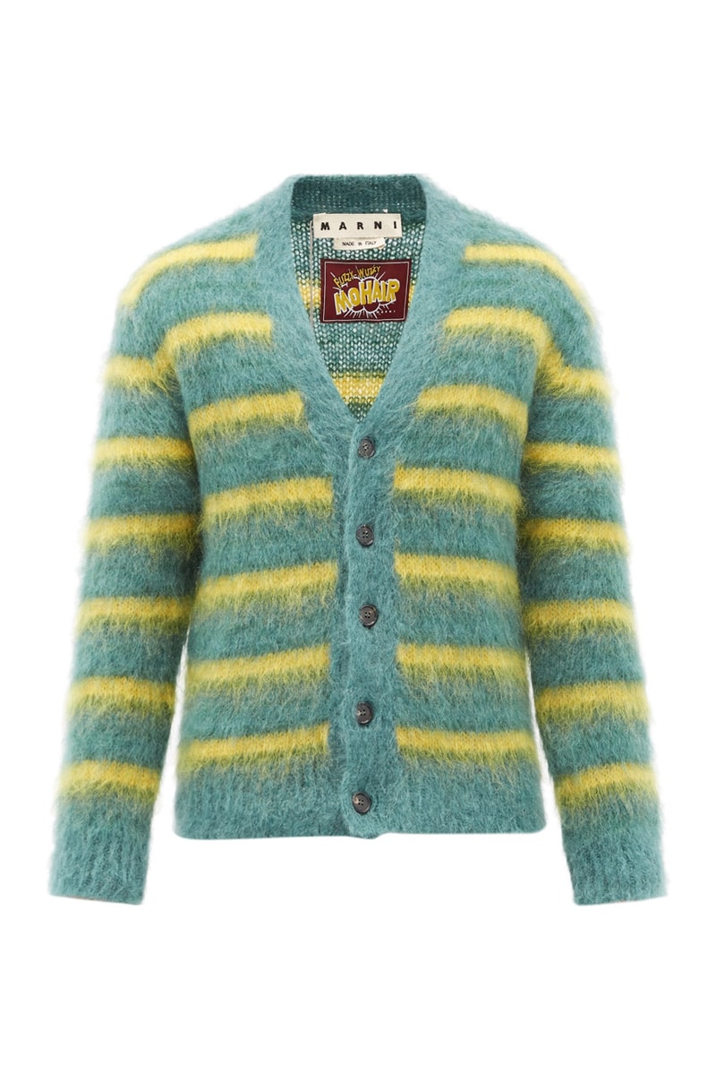 marni striped mohair cardigan release information matches fashion Francesco Risso 