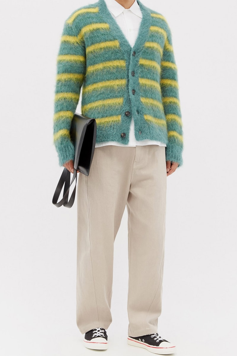marni striped mohair cardigan release information matches fashion Francesco Risso 