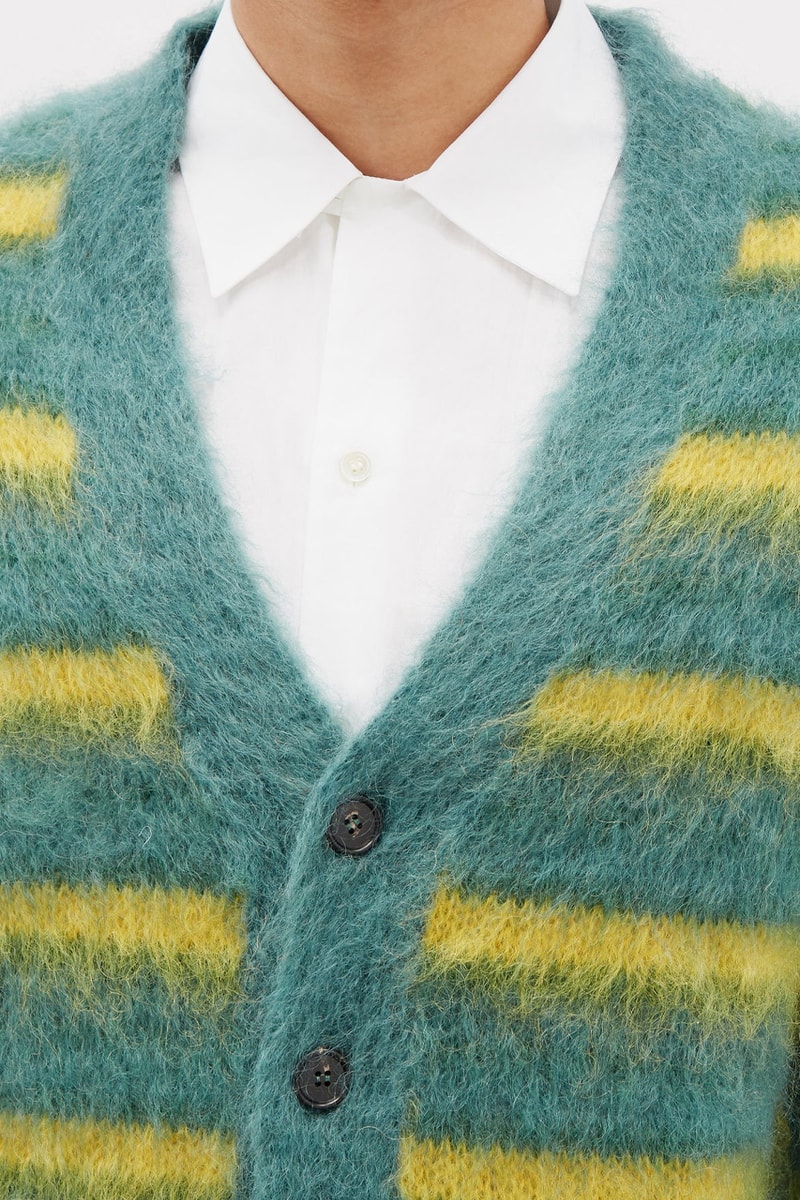 marni striped mohair cardigan release information matches fashion Francesco Risso 