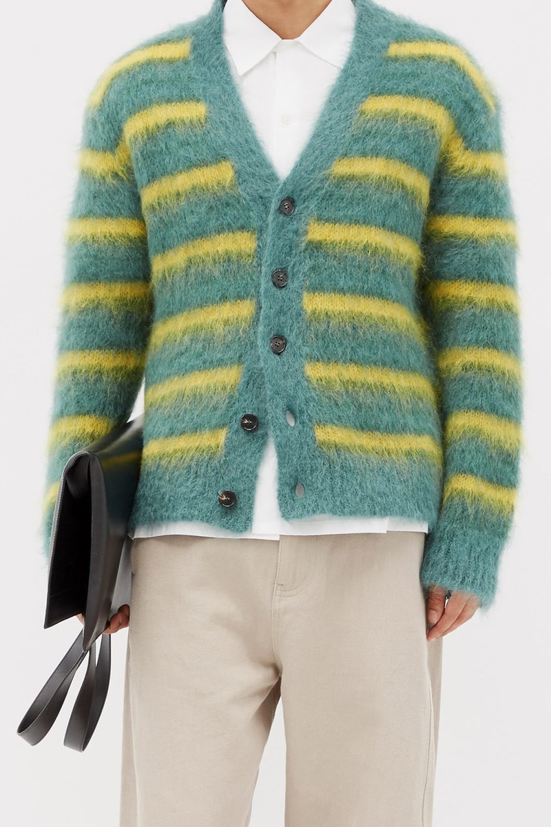 marni striped mohair cardigan release information matches fashion Francesco Risso 