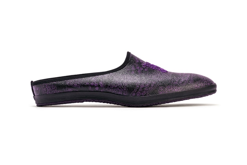 NEEDLES Papillon PVC Mule "Black/Purple" Butterfly Mules Slip On Shoes Sneakers HBX Japanese Japan Brand Keizo Shimizu Release Information Drop Date Closer First Look FW20 Fall Winter 2020