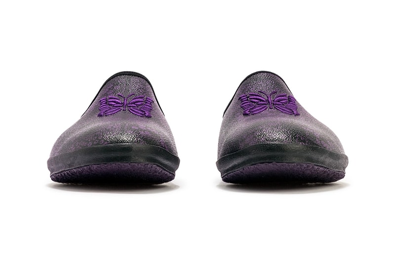 NEEDLES Papillon PVC Mule "Black/Purple" Butterfly Mules Slip On Shoes Sneakers HBX Japanese Japan Brand Keizo Shimizu Release Information Drop Date Closer First Look FW20 Fall Winter 2020