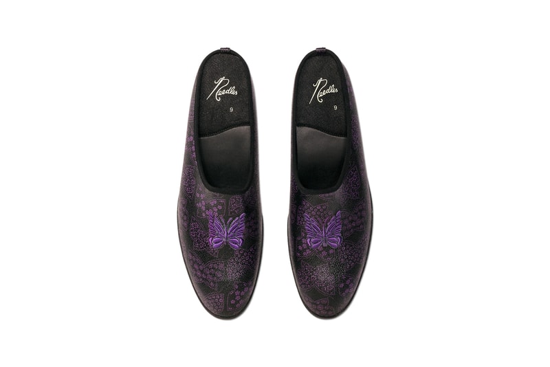 NEEDLES Papillon PVC Mule "Black/Purple" Butterfly Mules Slip On Shoes Sneakers HBX Japanese Japan Brand Keizo Shimizu Release Information Drop Date Closer First Look FW20 Fall Winter 2020