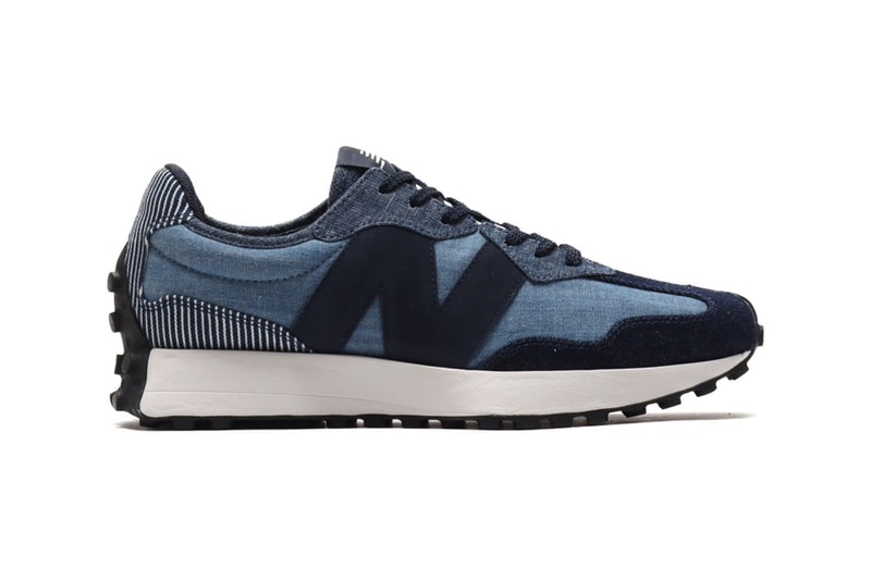 new balance 327 khaki blue patchwork release information 