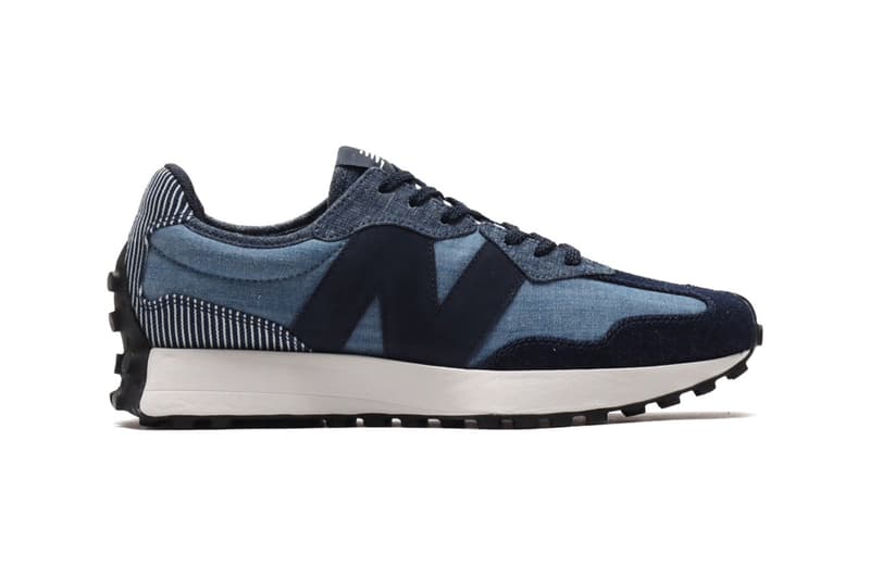 new balance 327 khaki blue patchwork release information