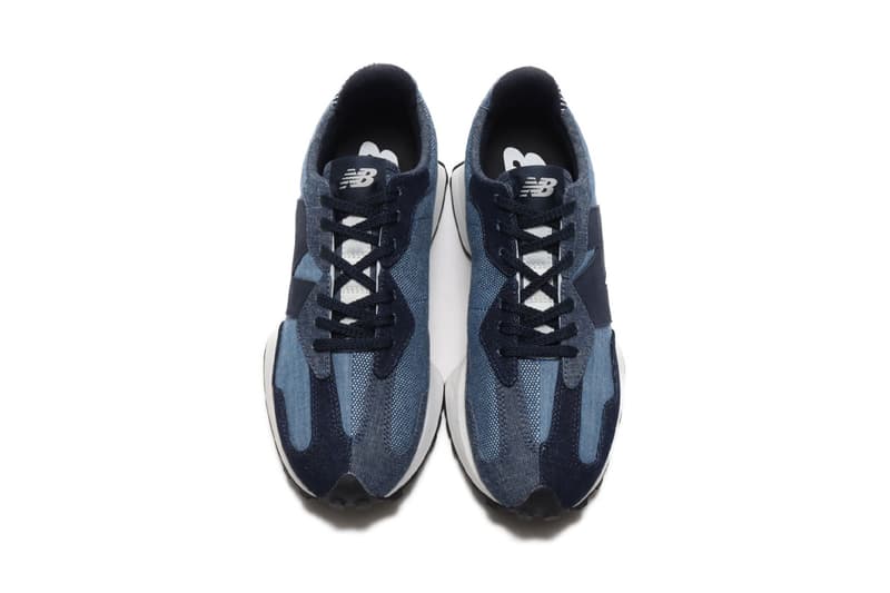 new balance 327 khaki blue patchwork release information