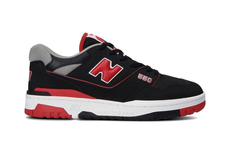 new balance bb550 black red nubuck official release date info photos price store list buying guide
