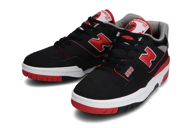 new balance bb550 black red nubuck official release date info photos price store list buying guide