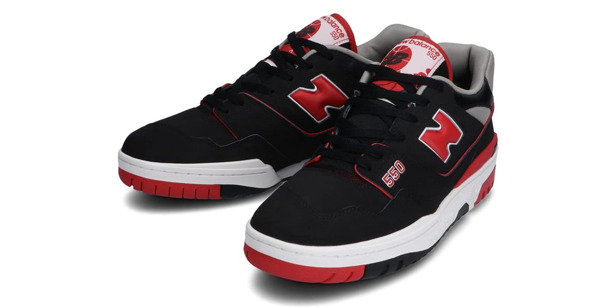 black and red new balance shoes
