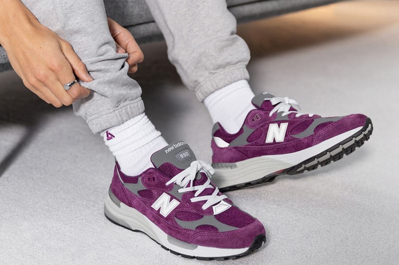 new balance 992 black with purple