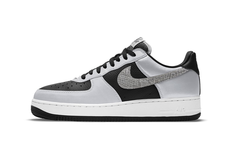nike sportswear air force 1 low b 3m snake black silver white dj6033 001 official release date info photos price store list buying guide