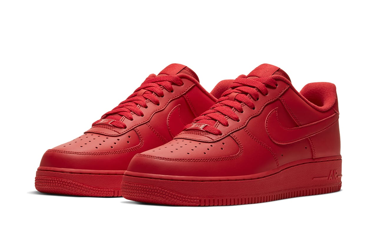 red and black nike air force 1 low