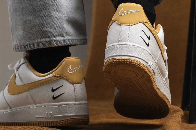 Nike Air Force 1 White Light Ginger Black CT2300 100 Swoosh AF1 Footwear Sneaker Release Information Drop Date Closer First Look HYPE Shoes Trainers Double Swooshes 