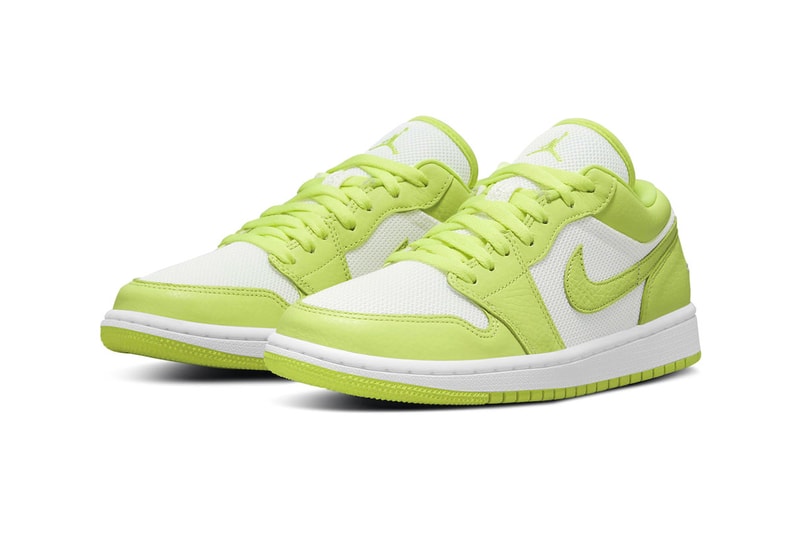 Nike air jordan 1 low limelight dh9619 103 release menswear streetwear kicks trainers runners spring summer 2021 collection ss21 shoes footwear info