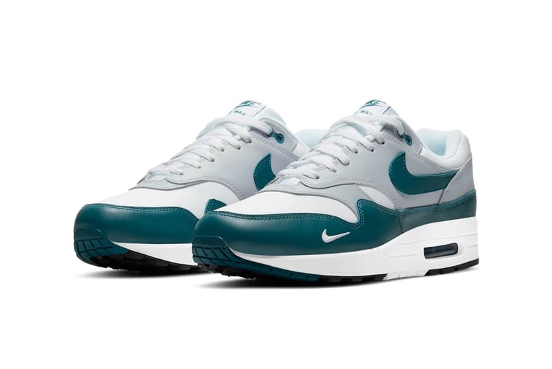 nike sportswear air max 1 dark teal green obsidian white wolf grey black DH4059 100 101 official release date info photos price store list buying guide