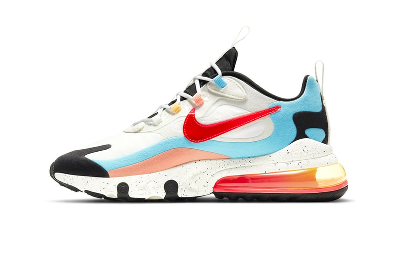 nike Air Max 270 react Infrared Summit White The Future is in the Air dd8498 161 info menswear streetwear shoes sneakers runners trainers kicks fw20 fall winter 2020 collection