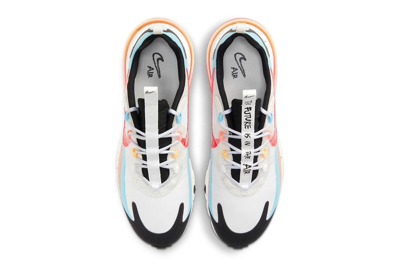 nike Air Max 270 react Infrared Summit White The Future is in the Air dd8498 161 info menswear streetwear shoes sneakers runners trainers kicks fw20 fall winter 2020 collection