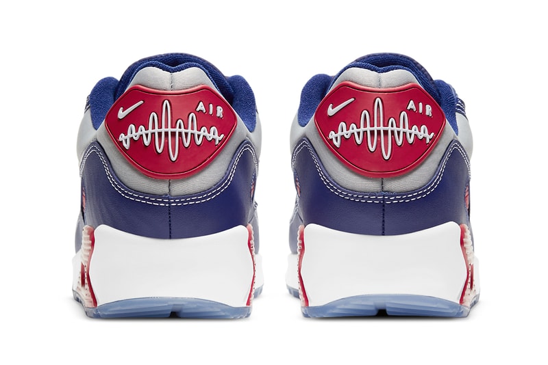 nike sportswear air max 90 pirate radio white metallic gold deep royal blue red silver CW4070 DD8457 100 400 official release date info photos price store list buying guide