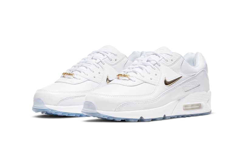 nike sportswear air max 90 pirate radio white metallic gold deep royal blue red silver CW4070 DD8457 100 400 official release date info photos price store list buying guide