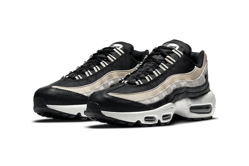 Nike Air Max 95 "Champagne" COMME des GARÇONS HOMME PLUSColorway Release Information Closer First Look OG Sneaker Shoe Trainer Footwear Swoosh Brand Black Suede Nylon Mesh