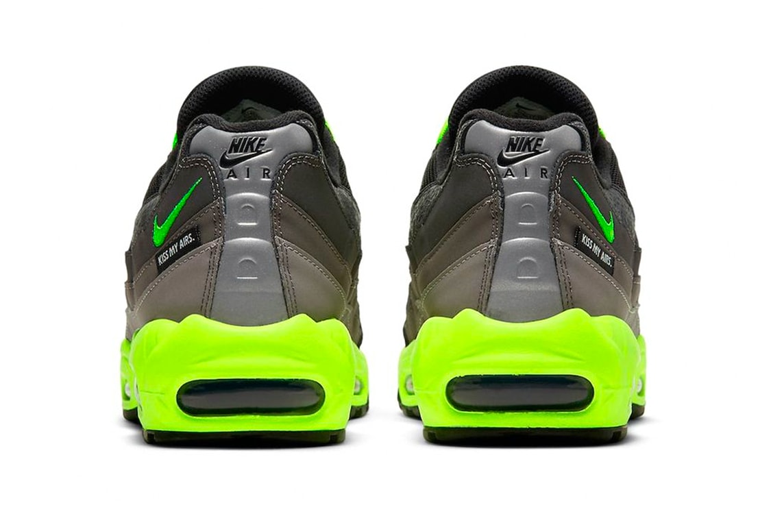 Nike Air Max 95 "Kiss My Airs" Release Info footwear volt neon black air max day sneaker